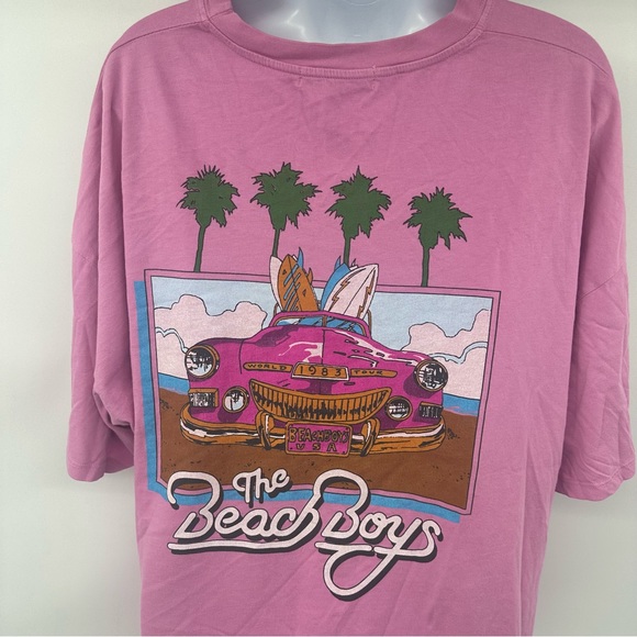 Free People x Daydreamer The Beach Boys 1983 Tour Tee Pink One Size New with Tag - Picture 11 of 16